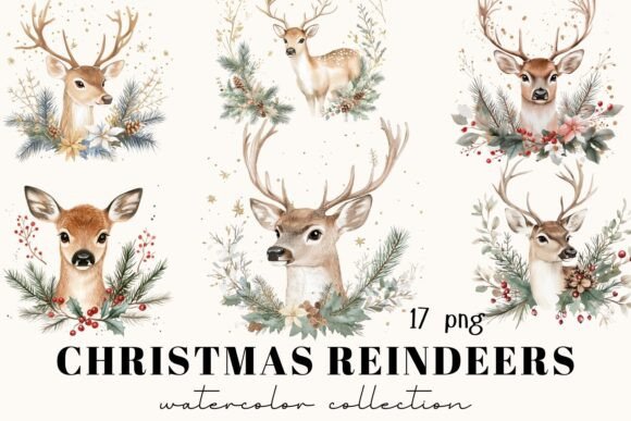 Christmas Reindeers Clipart: Elevate Your Holiday Designs
