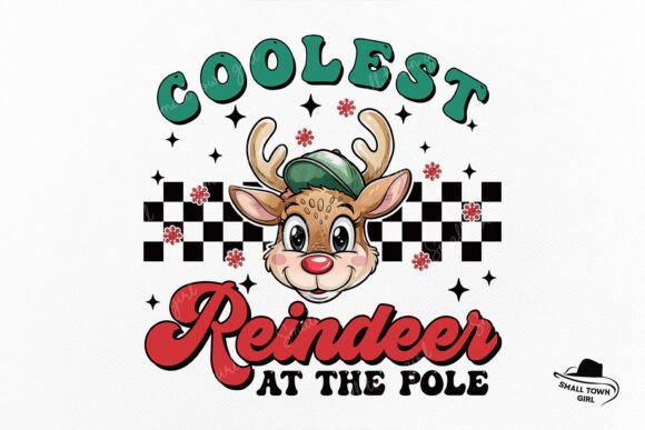 Coolest Reindeer at the Pole: Festive Design Assets for Xmas