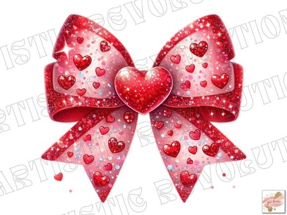 Coquette Glitter Valentine Heart PNG: A Design Asset for Elegant Branding