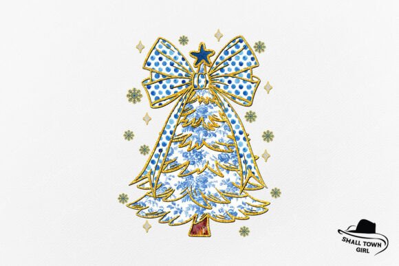 Elevate Holiday Designs with Glitter Toile Chinoiserie Christmas Tree