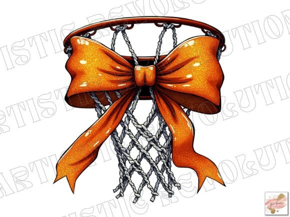 Elevate Your Designs with Glitter Coquette Basketball PNG Clipart