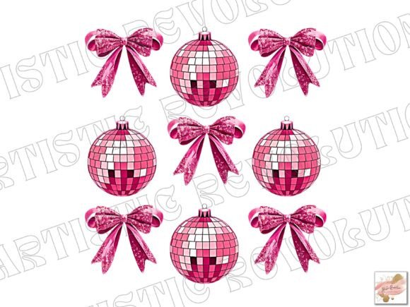 Elevate Your New Year Designs with Pink Coquette Glitter PNGs