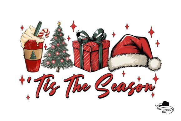 Festive Design: The Christmas Latte Santa PNG