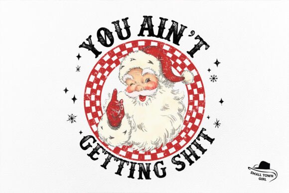 Funny Santa Retro Checkered Christmas: A Vintage Design Asset