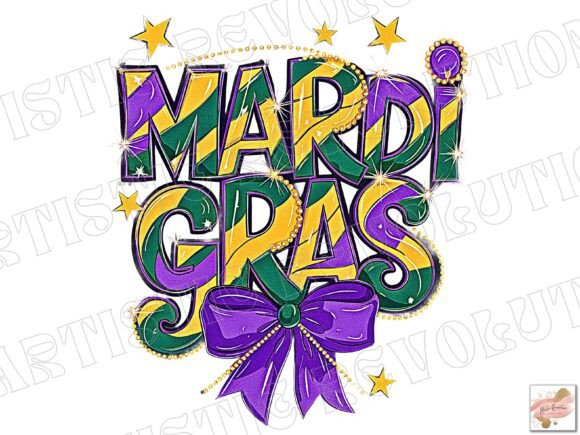 Glitter Mardi Gras Coquette PNG: Elevate Your Festive Designs