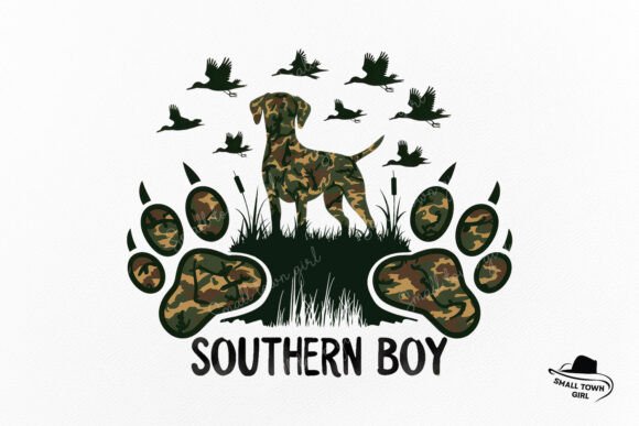 Integrating Southern Boy Hunting Dog Camouflage Png into Modern Design