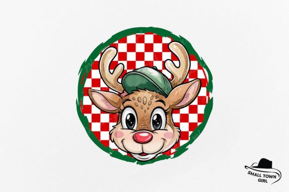 Reindeer Boy Kid Checkered Christmas PNG: A Designer's Holiday Asset