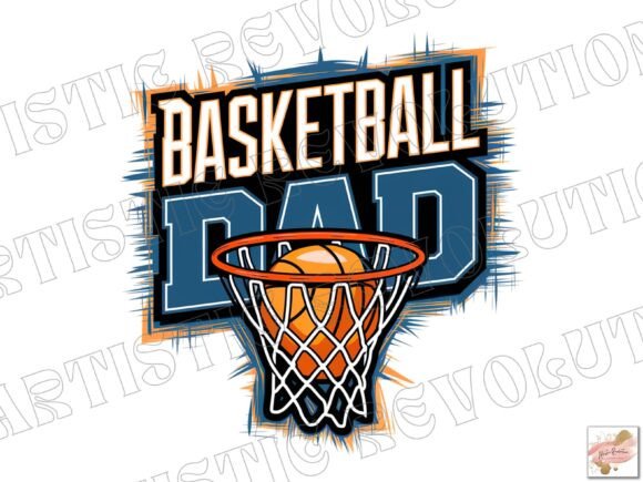 Retro Basketball Dad PNG: A Vintage Graphic for Modern Design