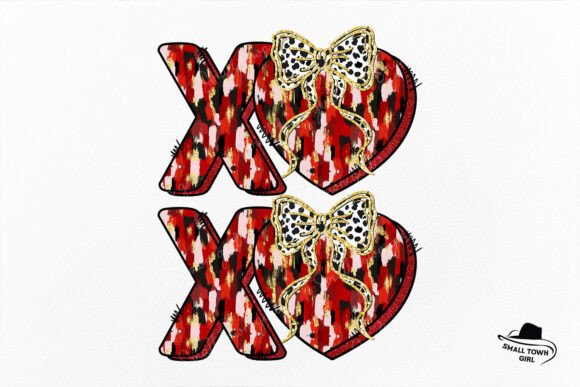 Valentine's Day XOXO Heart Brushstroke: Design Asset